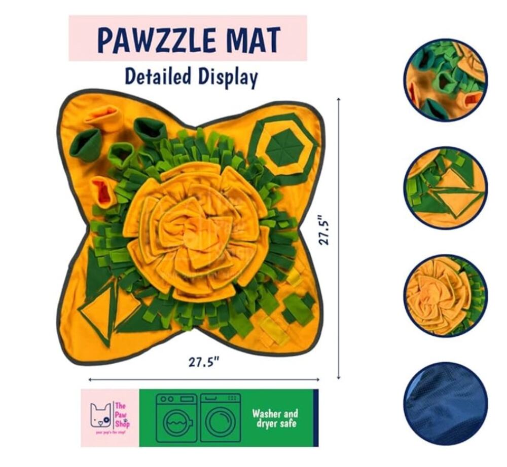 Snuffle Mat for Dogs Interactive Puzzle Feeding Mat Flower Design